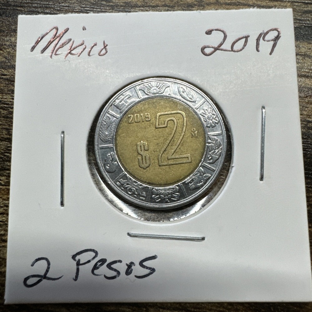2019 Mexico Circulated $2 Two Peso Coin KM #551
